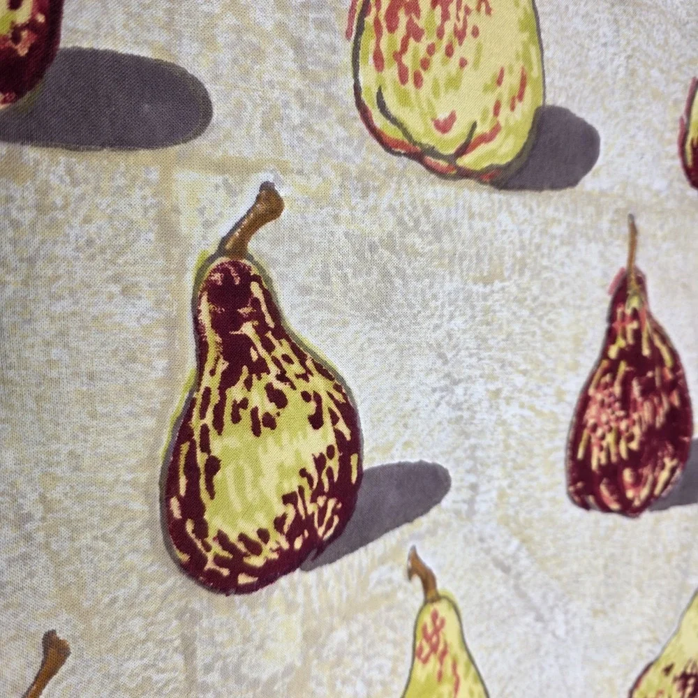 COULEUR NATURE BRUNO‎ LAMY Hand Made Pear COTTON TABLECLOTH 59 X 59 Square Fall